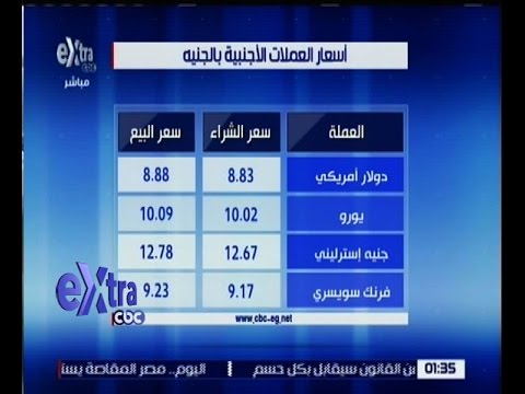 تعرف على أسعار العملات الاجنبية بالجنيه